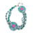 Erickson Beamon Turchese / Collana con cerchio di perline viola Blu - vista 6