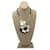 marni marfil / Collar con colgante floral adornado con cristales marrones Crudo Cuero  ref.937490