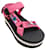 Marni Pink Camellia Crystal Embellished Platform Sandals Cloth  ref.937507