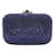Pochette Judith Leiber Box Slide Lock en cristal bleu arrondi Cuir  ref.937583