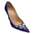 Candidato Christian Louboutin 100 Zapatos de salón de ante con punta en pico y adornos morados Púrpura Suecia  ref.937646