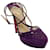 Christian Louboutin Violet Woven Front Ankle Strap Platforms Suede  ref.937651