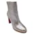 Christian Louboutin argento metallizzato Adox 85 Stivaletti in pelle  ref.937653