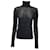 Ralph Lauren Collection Suéter negro de punto de seda y cachemir con cuello alto y manga larga Cachemira  ref.937665