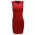 Dolce & Gabbana Mini-robe formelle en crêpe sans manches bordée de dentelle rouge Viscose  ref.937685