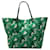 Dolce & Gabbana Shopping Beatrice Bolso tote de lona verde con estampado de hojas de plátano Lienzo  ref.937687
