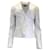Dolce & Gabbana Blanco / Blazer de algodón a rayas azul  ref.937690