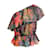 Autre Marque Dundas Schwarze Multi-Lurex-Bluse mit Rüschen und einer Schulter Mehrfarben Viskose  ref.937738