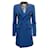 Each x Other Manteau bleu doublé en laine et cachemire avec garniture en cuir  ref.937739