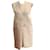 ELLERY Beige Sleeveless Linen Embellished Cocktail Dress  ref.937750