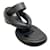 Jil Sander Black Leather Padded Platform Sandals  ref.937756