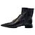Jil Sander Black Leather Pointy Toe Gold Buckle Booties - view 3