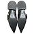 Jil Sander Black Leather Pointy Toe Gold Buckle Booties - view 6