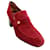 Laurence Dacade Wine Suede Tracy Loafer Pumps Rosso Svezia  ref.937793
