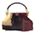 Autre Marque Kieselstein-Cord Burgundy Multi Mink Fur and Leather Top Handle Bag Multiple colors  ref.937844