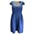 Vestido azul de cambray de lino y algodón con mangas casquillo de Louis Vuitton  ref.937881