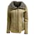 Autre Marque Vespucci Taupe Full Zip Shearling Jacket Brown Leather  ref.937963