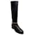 Pierre Hardy Black Leather Tall Pull On Boots With Gold Zipper Detail  ref.938010