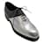 Pierre Hardy Silver / Black Brogue Wing Tip Oxfords Silvery Leather  ref.938018