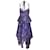 Prabal Gurung Purple / White Printed Handkerchief Midi Dress Cotton  ref.938043