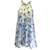 Autre Marque Borgo de Nor Blanc / Bleu Robe en coton sans manches à imprimé floral Maggie Voile Tour de Jour  ref.938066