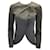 Brunello Cucinelli Blazer in lana con spilla in shearling floreale grigio antracite  ref.938110