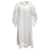 Simone Rocha Weißes Baumwollkleid mit langen Puffärmeln und Perlendetail Baumwolle  ref.938154