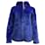 Autre Marque Giacca Mira Mikati in pelliccia sintetica blu cobalto con cappuccio e zip intera  ref.938226