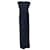 Autre Marque Monique Lhuillier navy blue strapless full-length silk gown / formal dress  ref.938260