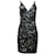 Autre Marque Naeem Khan black / white / Silver Sequined Sleeveless V-neck Tulle Night Out Dress Synthetic  ref.938278