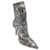 Gianvito Rossi Silver Metallic Daze Sequined Stretch High Heeled Ankle Boots/Booties Silvery Polyester  ref.938333