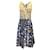 Autre Marque Alexandre Blanc Beige / yellow / Blue Multi Sleeveless Crossover Midi Dress Multiple colors Viscose  ref.938439