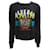 Amiri Rodeo Drive Beverly Hills Sweat-shirt en détresse à manches longues / Pull Homme Noir Multi Coton  ref.938475