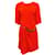 Stella Mc Cartney Stella McCartney Poppy Falabella Chain Dress Arancione Viscosa  ref.938519