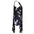 Thomas Wylde Negro / Vestido de seda sin mangas estampado blanco - vista 2