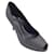 Giuseppe Zanotti Black / Grey Textured Leather Open-toe Pumps  ref.938660