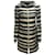 Herno black / ivory / Tan Striped Full Zip Mid Length Coat Polyester  ref.938686