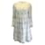 Autre Marque Huishan Zhang Bleu Clair / Robe en dentelle au crochet brodée blanche à manches longues Polyester  ref.938699