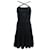 Vestido con falda plisada de canalé negro de Chanel Algodón  ref.938814