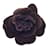 Broche en velours fleuri camillia marron Chanel  ref.938839