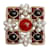 Spilla Chanel Gripoix Borgogna e Perla Quadrata Multicolore Metallo  ref.938847