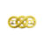 Crociera d'oro Chanel 1995 Spilla Cc Infinito Metallo  ref.938872
