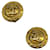 Chanel Gold Metallic Logo Ohrclips Golden  ref.938876