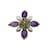 Primavera de oro de Chanel 2005 Piedra múltiple amatista y perla/Broche Cristales Multicolor Metal  ref.938879