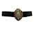 Chanel 1993 Cinturón Piel Turquesa y Negro Gripoix Cuero  ref.938892