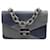 Chanel 2016 Navy / Grey Lizard Flap Bag Exotic leather  ref.938914