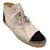 Chanel beige / Stivaletti alla caviglia espadrillas con lacci in pelle nera e tela  ref.938922