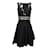 Vestido de cóctel sin mangas negro con cuentas y lentejuelas de Chanel Seda  ref.938945