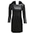 Vestido de couro de pele de cordeiro manga comprida preto Chanel  ref.938957