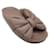Balenciaga Puffy Slide-Sandalen aus glattem Nappaleder mit Knoten in Nerzgrau  ref.939001